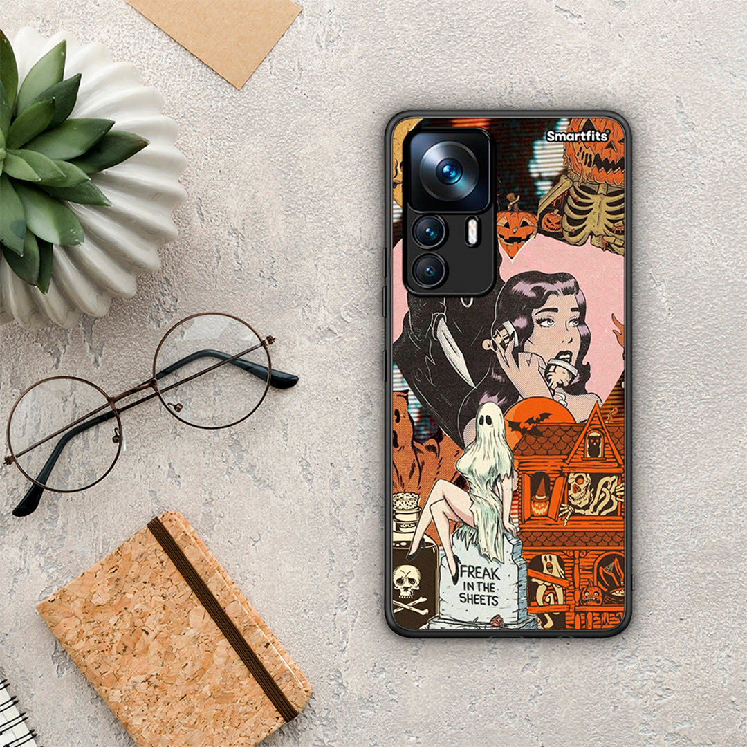 Xiaomi 12T / 12T Pro / K50 Ultra Halloween Collage θήκη από τη Smartfits με σχέδιο στο πίσω μέρος και μαύρο περίβλημα | Smartphone case with colorful back and black bezels by Smartfits