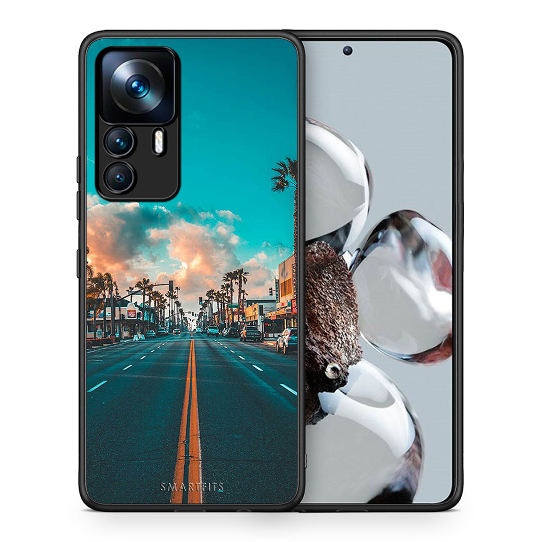 Θήκη Xiaomi 12T / 12T Pro / K50 Ultra City Landscape από τη Smartfits με σχέδιο στο πίσω μέρος και μαύρο περίβλημα | Xiaomi 12T / 12T Pro / K50 Ultra City Landscape case with colorful back and black bezels