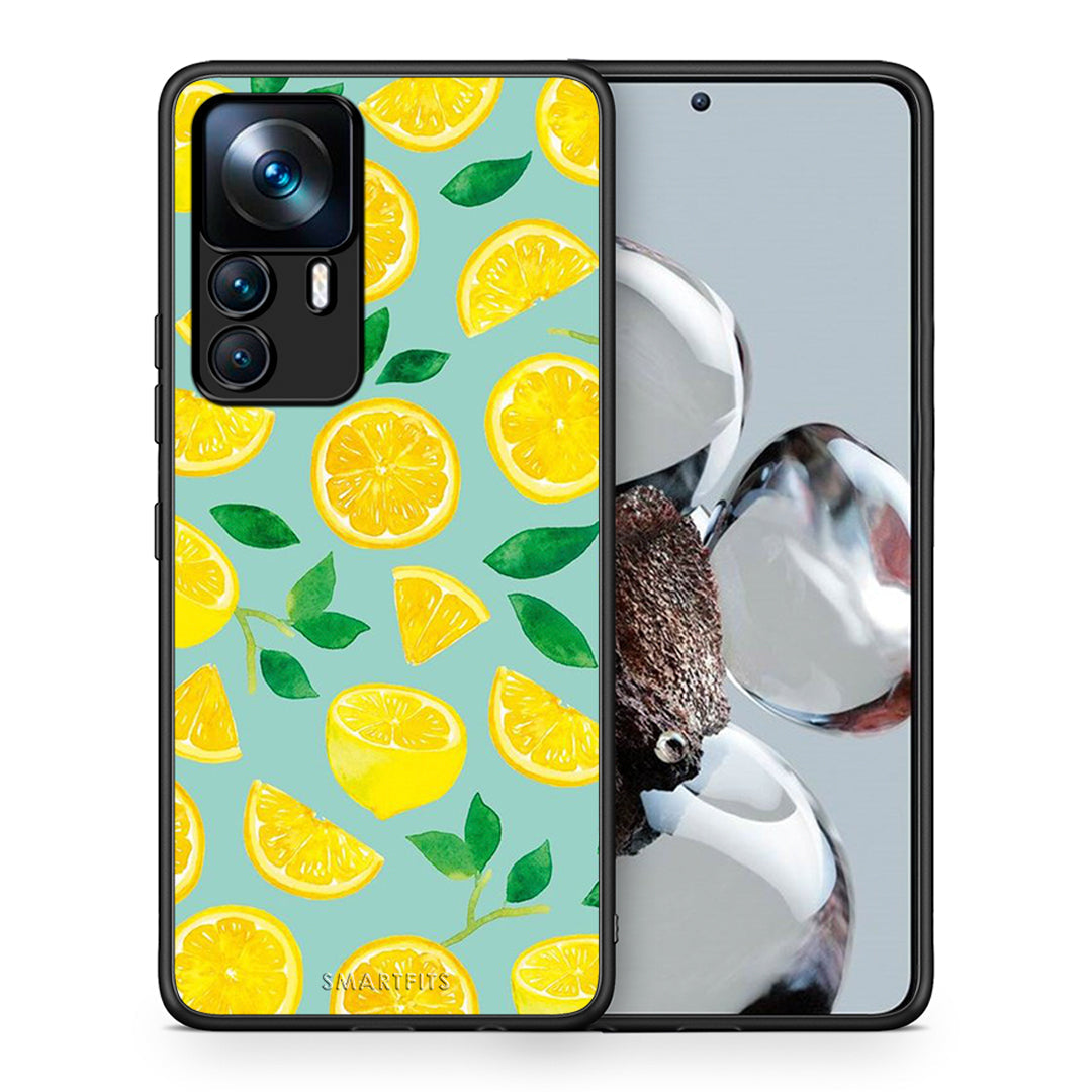 Θήκη Xiaomi 12T / 12T Pro / K50 Ultra Lemons από τη Smartfits με σχέδιο στο πίσω μέρος και μαύρο περίβλημα | Xiaomi 12T / 12T Pro / K50 Ultra Lemons case with colorful back and black bezels