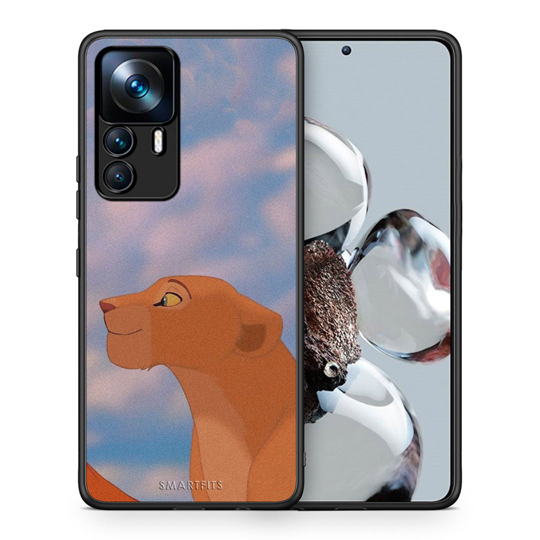 Θήκη Αγίου Βαλεντίνου Xiaomi 12T / K50 Ultra Lion Love 2 από τη Smartfits με σχέδιο στο πίσω μέρος και μαύρο περίβλημα | Xiaomi 12T / K50 Ultra Lion Love 2 case with colorful back and black bezels