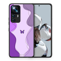Thumbnail for Θήκη Αγίου Βαλεντίνου Xiaomi 12T / 12T Pro / K50 Ultra Purple Mariposa από τη Smartfits με σχέδιο στο πίσω μέρος και μαύρο περίβλημα | Xiaomi 12T / 12T Pro / K50 Ultra Purple Mariposa case with colorful back and black bezels
