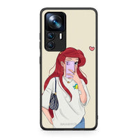 Thumbnail for Xiaomi 12T / 12T Pro / K50 Ultra Walking Mermaid Θήκη από τη Smartfits με σχέδιο στο πίσω μέρος και μαύρο περίβλημα | Smartphone case with colorful back and black bezels by Smartfits