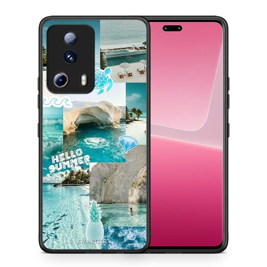 Θήκη Xiaomi 13 Lite 5G Aesthetic Summer από τη Smartfits με σχέδιο στο πίσω μέρος και μαύρο περίβλημα | Xiaomi 13 Lite 5G Aesthetic Summer Case with Colorful Back and Black Bezels