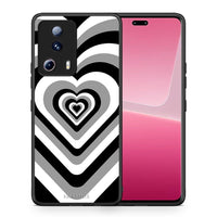 Thumbnail for Θήκη Xiaomi 13 Lite 5G Black Hearts από τη Smartfits με σχέδιο στο πίσω μέρος και μαύρο περίβλημα | Xiaomi 13 Lite 5G Black Hearts Case with Colorful Back and Black Bezels