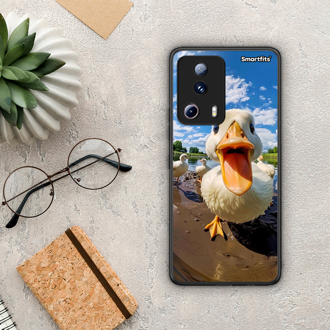 Θήκη Xiaomi 13 Lite 5G Duck Face από τη Smartfits με σχέδιο στο πίσω μέρος και μαύρο περίβλημα | Xiaomi 13 Lite 5G Duck Face Case with Colorful Back and Black Bezels