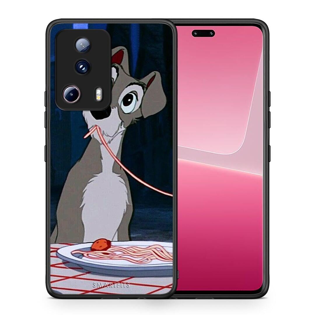 Θήκη Xiaomi 13 Lite 5G Lady And Tramp 1 από τη Smartfits με σχέδιο στο πίσω μέρος και μαύρο περίβλημα | Xiaomi 13 Lite 5G Lady And Tramp 1 Case with Colorful Back and Black Bezels