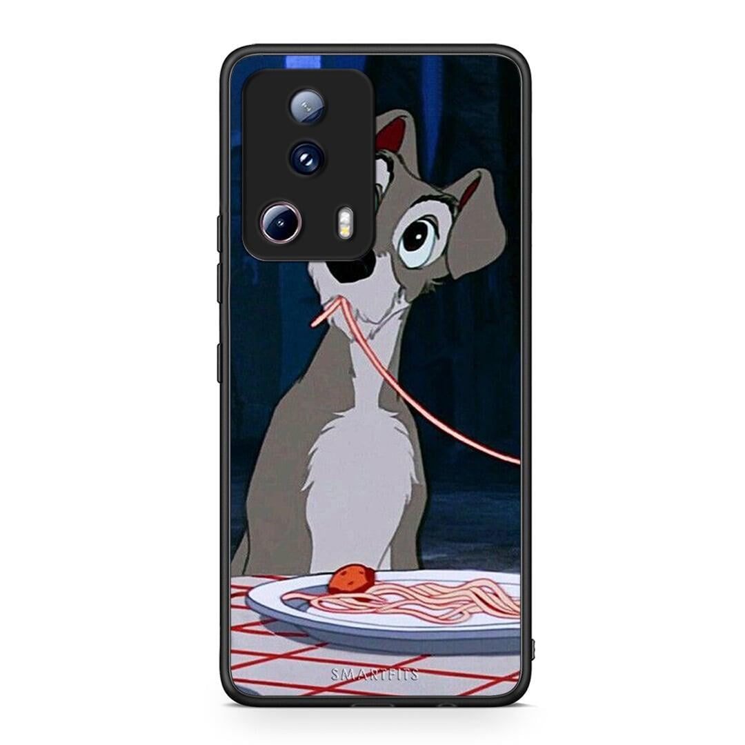 Θήκη Xiaomi 13 Lite 5G Lady And Tramp 1 από τη Smartfits με σχέδιο στο πίσω μέρος και μαύρο περίβλημα | Xiaomi 13 Lite 5G Lady And Tramp 1 Case with Colorful Back and Black Bezels