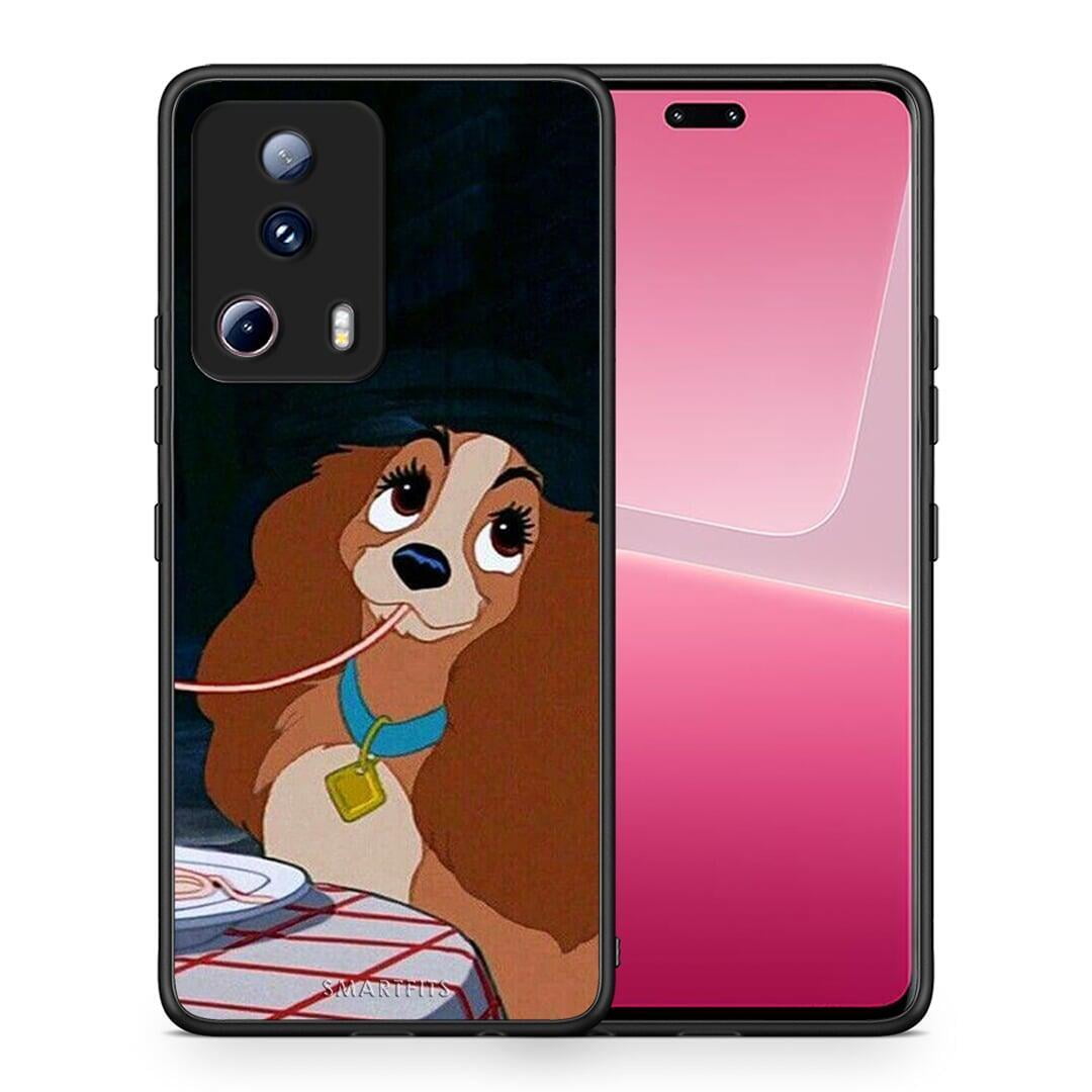 Θήκη Xiaomi 13 Lite 5G Lady And Tramp 2 από τη Smartfits με σχέδιο στο πίσω μέρος και μαύρο περίβλημα | Xiaomi 13 Lite 5G Lady And Tramp 2 Case with Colorful Back and Black Bezels