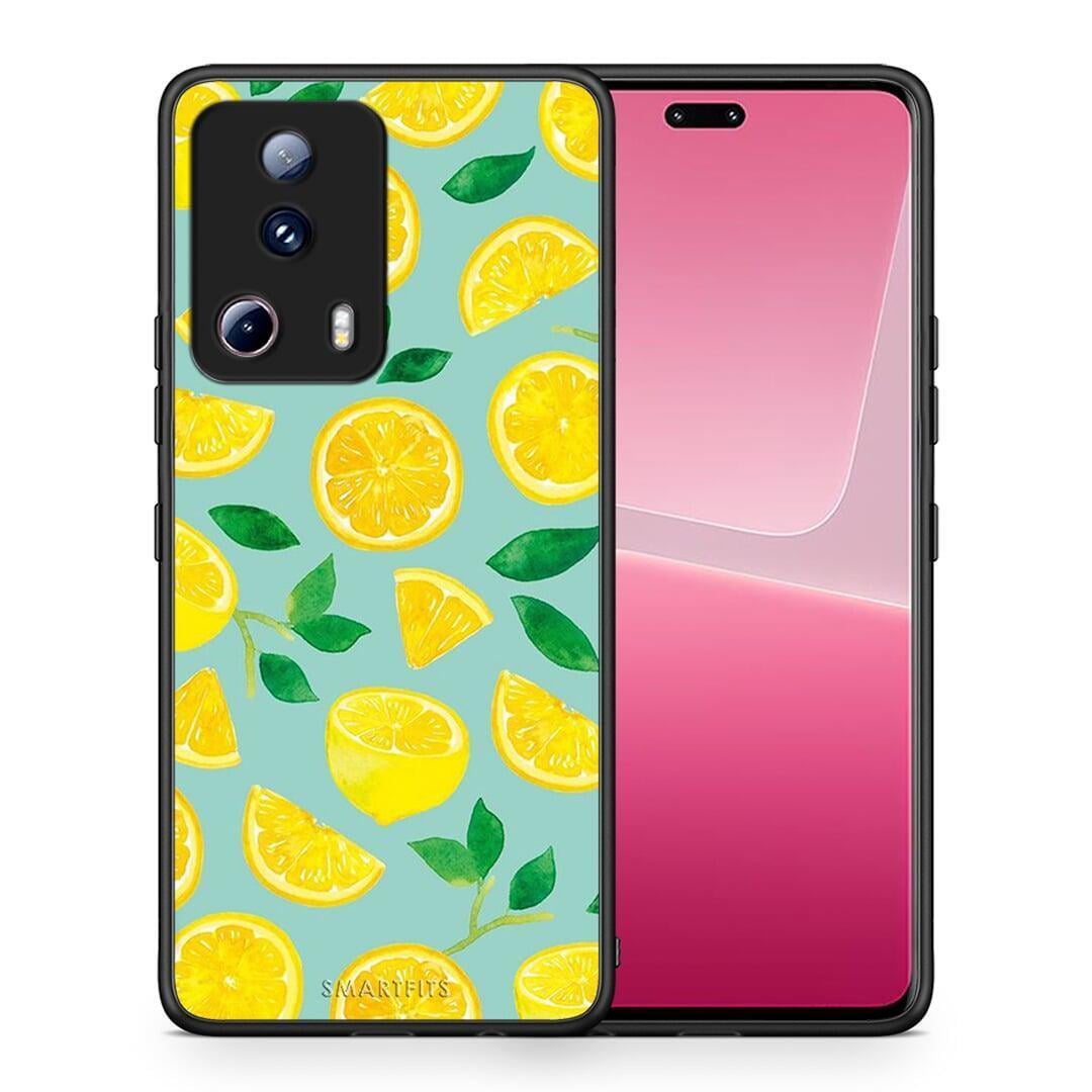 Θήκη Xiaomi 13 Lite 5G Lemons από τη Smartfits με σχέδιο στο πίσω μέρος και μαύρο περίβλημα | Xiaomi 13 Lite 5G Lemons Case with Colorful Back and Black Bezels