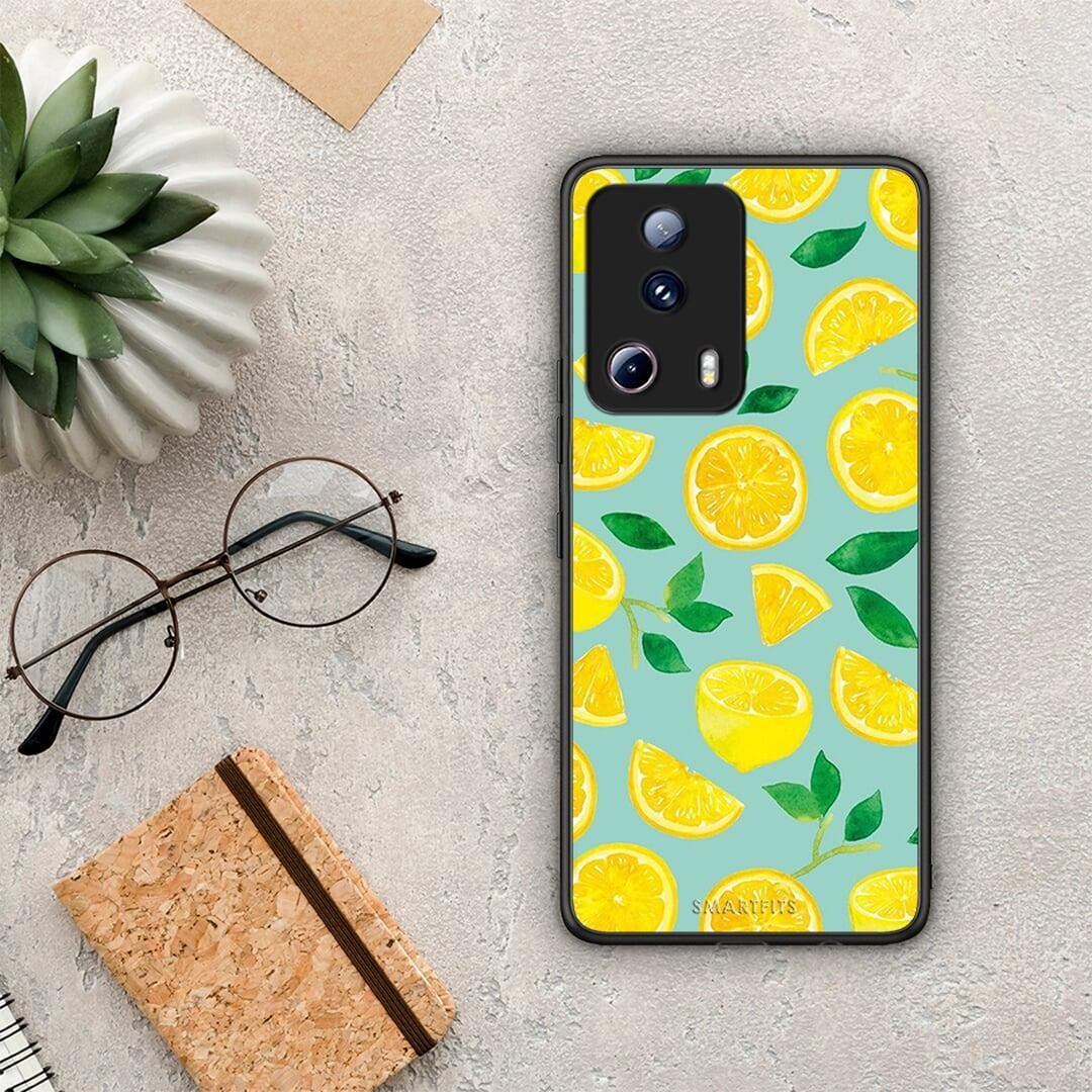 Θήκη Xiaomi 13 Lite 5G Lemons από τη Smartfits με σχέδιο στο πίσω μέρος και μαύρο περίβλημα | Xiaomi 13 Lite 5G Lemons Case with Colorful Back and Black Bezels