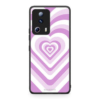 Thumbnail for Θήκη Xiaomi 13 Lite 5G Lilac Hearts από τη Smartfits με σχέδιο στο πίσω μέρος και μαύρο περίβλημα | Xiaomi 13 Lite 5G Lilac Hearts Case with Colorful Back and Black Bezels