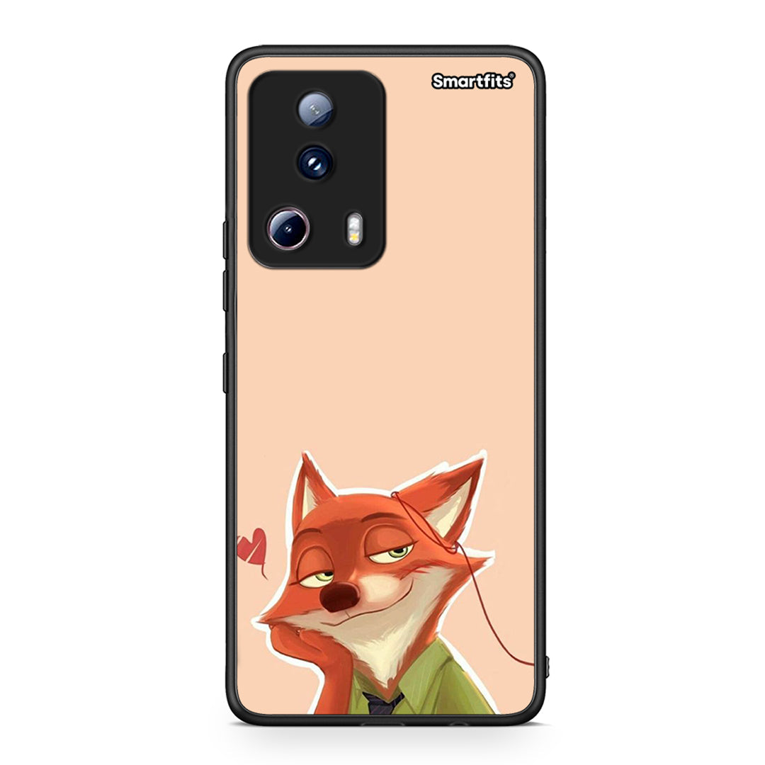 Θήκη Xiaomi 13 Lite 5G Nick Wilde And Judy Hopps Love 1 από τη Smartfits με σχέδιο στο πίσω μέρος και μαύρο περίβλημα | Xiaomi 13 Lite 5G Nick Wilde And Judy Hopps Love 1 Case with Colorful Back and Black Bezels