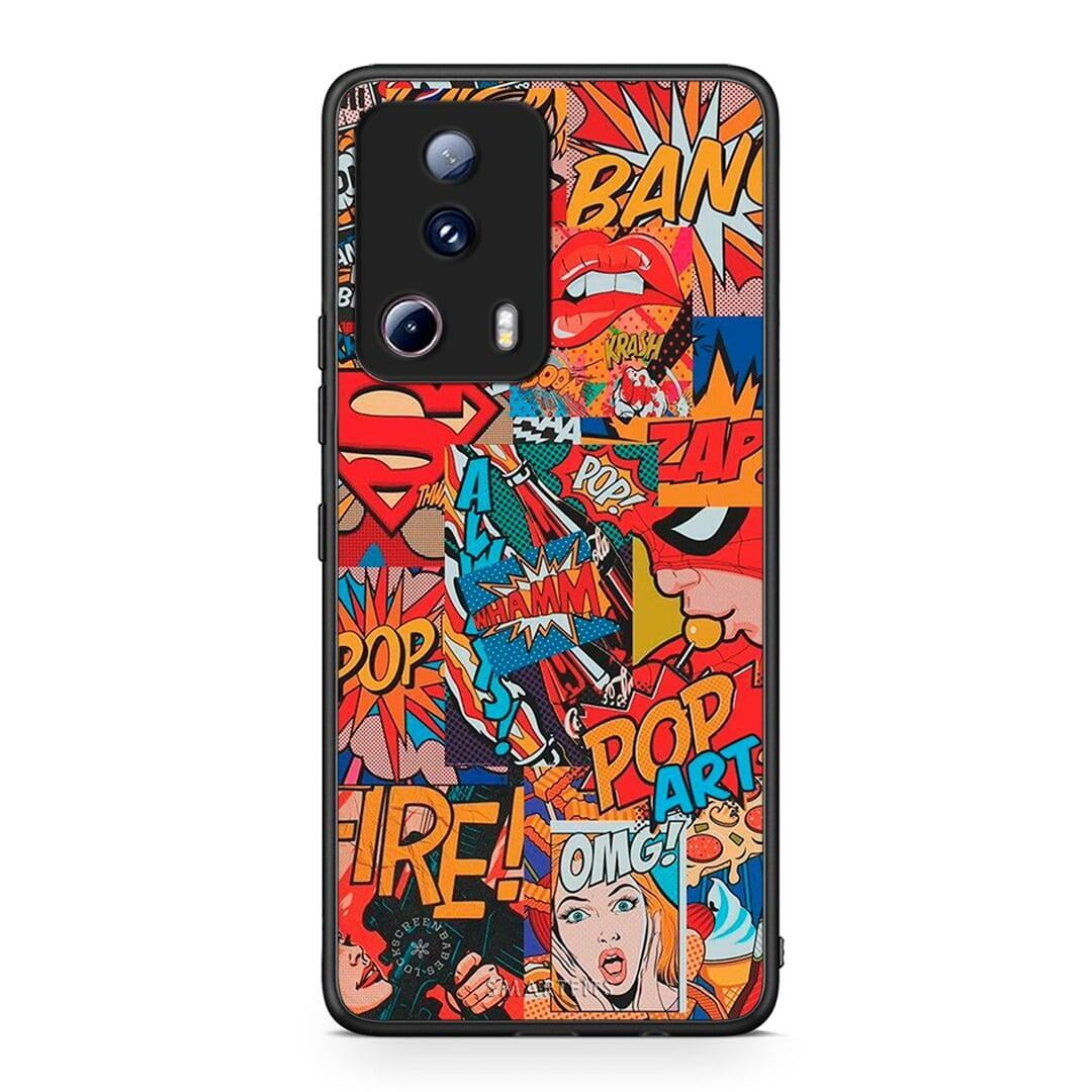 Θήκη Xiaomi 13 Lite 5G PopArt OMG από τη Smartfits με σχέδιο στο πίσω μέρος και μαύρο περίβλημα | Xiaomi 13 Lite 5G PopArt OMG Case with Colorful Back and Black Bezels