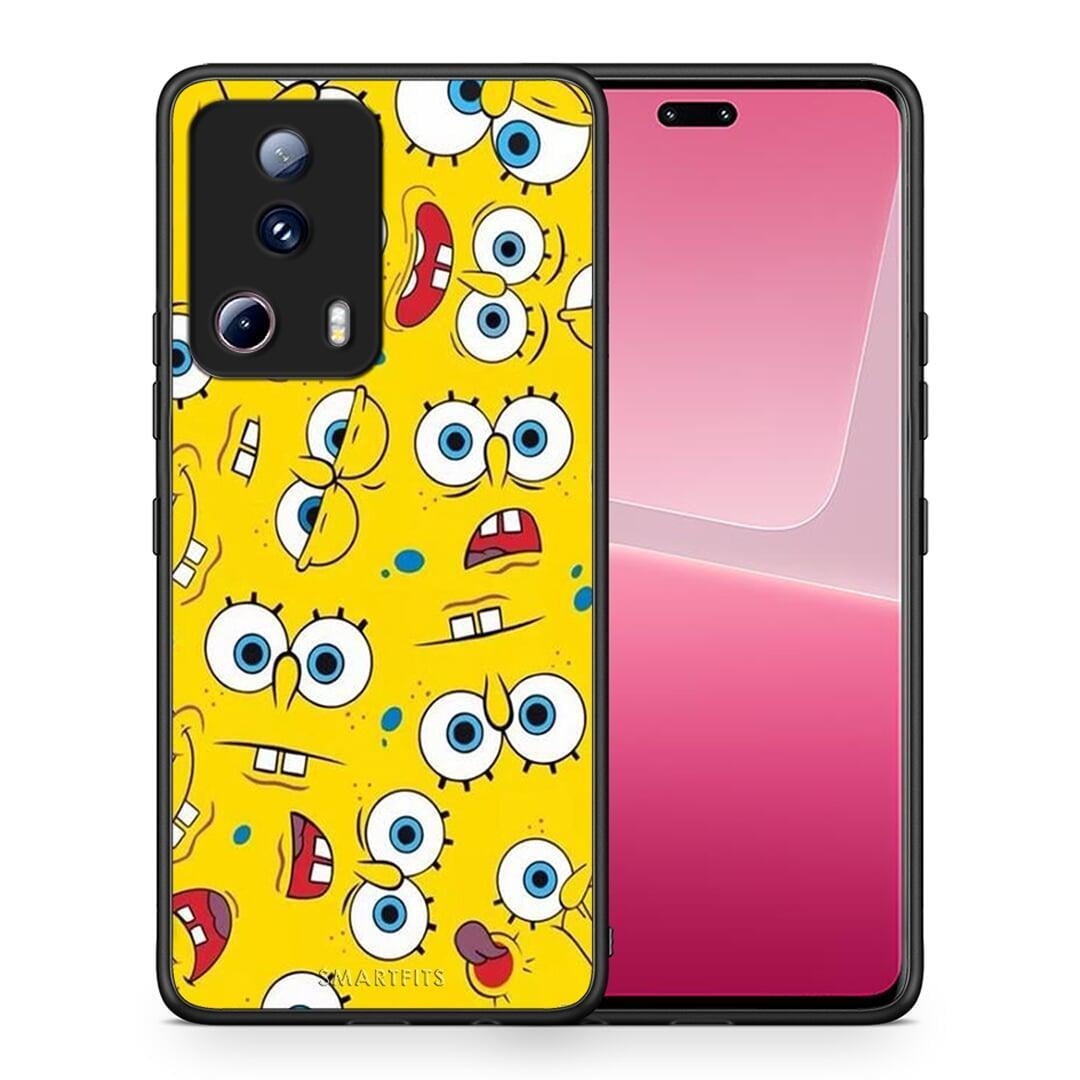 Θήκη Xiaomi 13 Lite 5G PopArt Sponge από τη Smartfits με σχέδιο στο πίσω μέρος και μαύρο περίβλημα | Xiaomi 13 Lite 5G PopArt Sponge Case with Colorful Back and Black Bezels