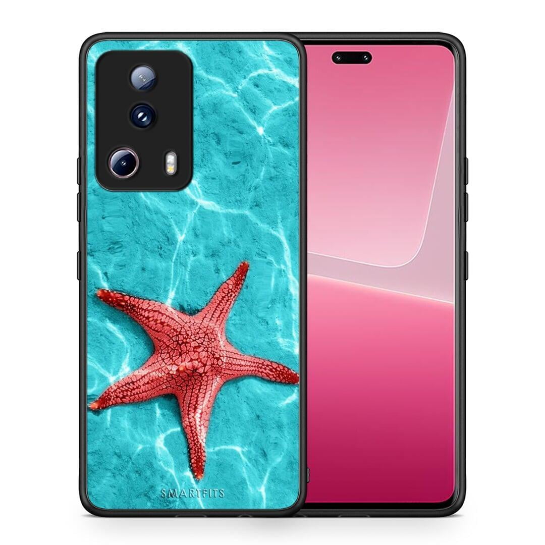 Θήκη Xiaomi 13 Lite 5G Red Starfish από τη Smartfits με σχέδιο στο πίσω μέρος και μαύρο περίβλημα | Xiaomi 13 Lite 5G Red Starfish Case with Colorful Back and Black Bezels