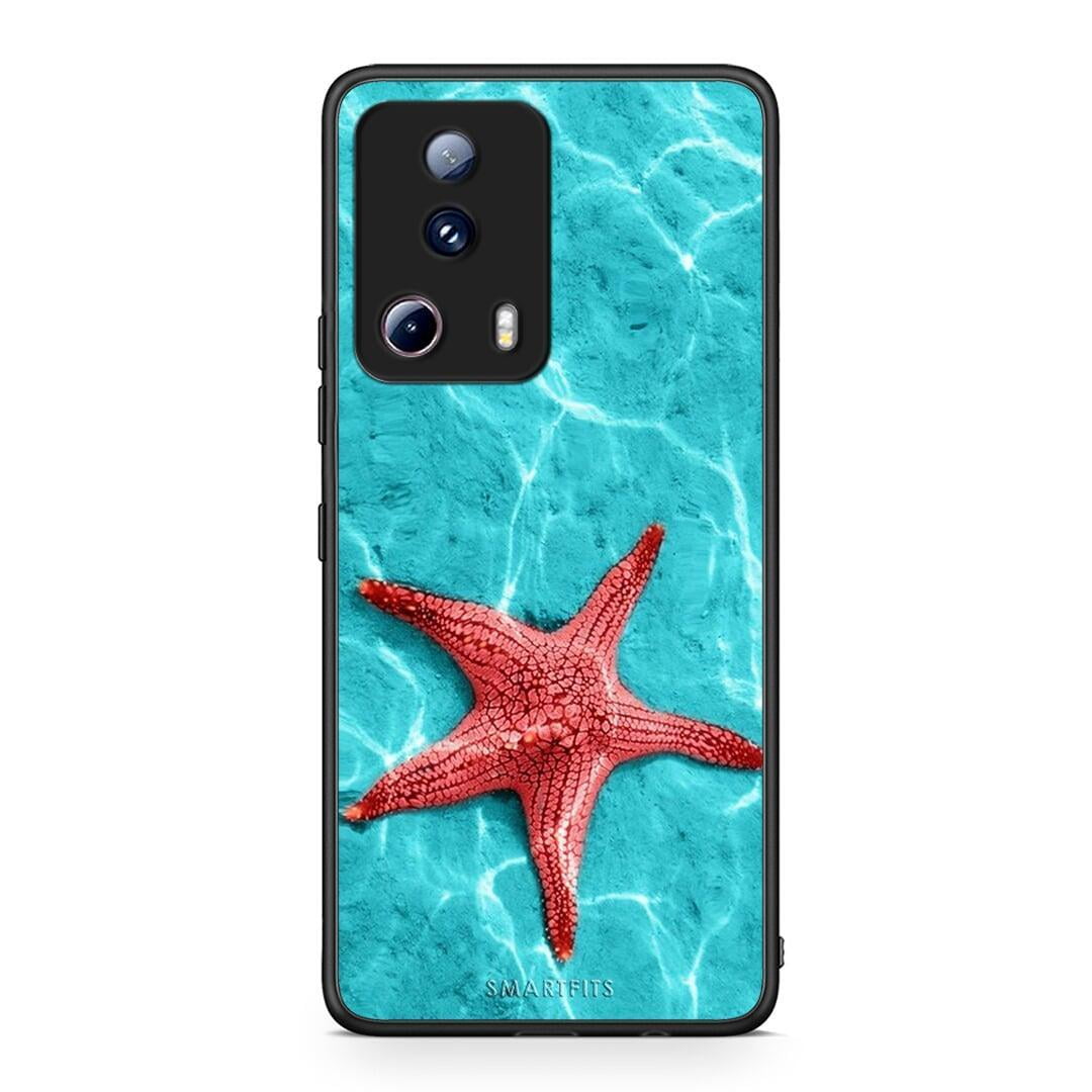 Θήκη Xiaomi 13 Lite 5G Red Starfish από τη Smartfits με σχέδιο στο πίσω μέρος και μαύρο περίβλημα | Xiaomi 13 Lite 5G Red Starfish Case with Colorful Back and Black Bezels