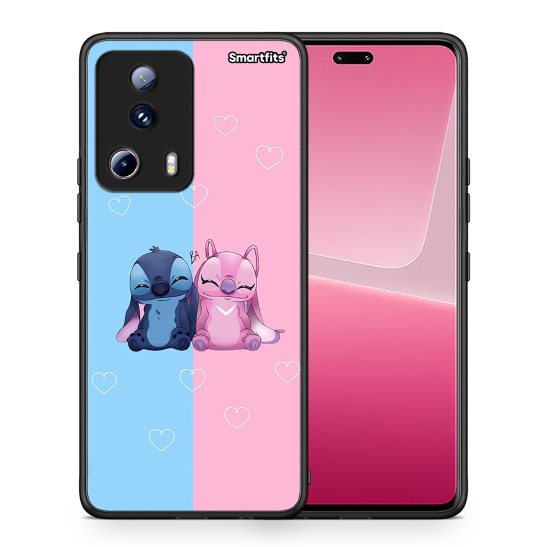 Θήκη Xiaomi 13 Lite 5G Stitch And Angel από τη Smartfits με σχέδιο στο πίσω μέρος και μαύρο περίβλημα | Xiaomi 13 Lite 5G Stitch And Angel Case with Colorful Back and Black Bezels