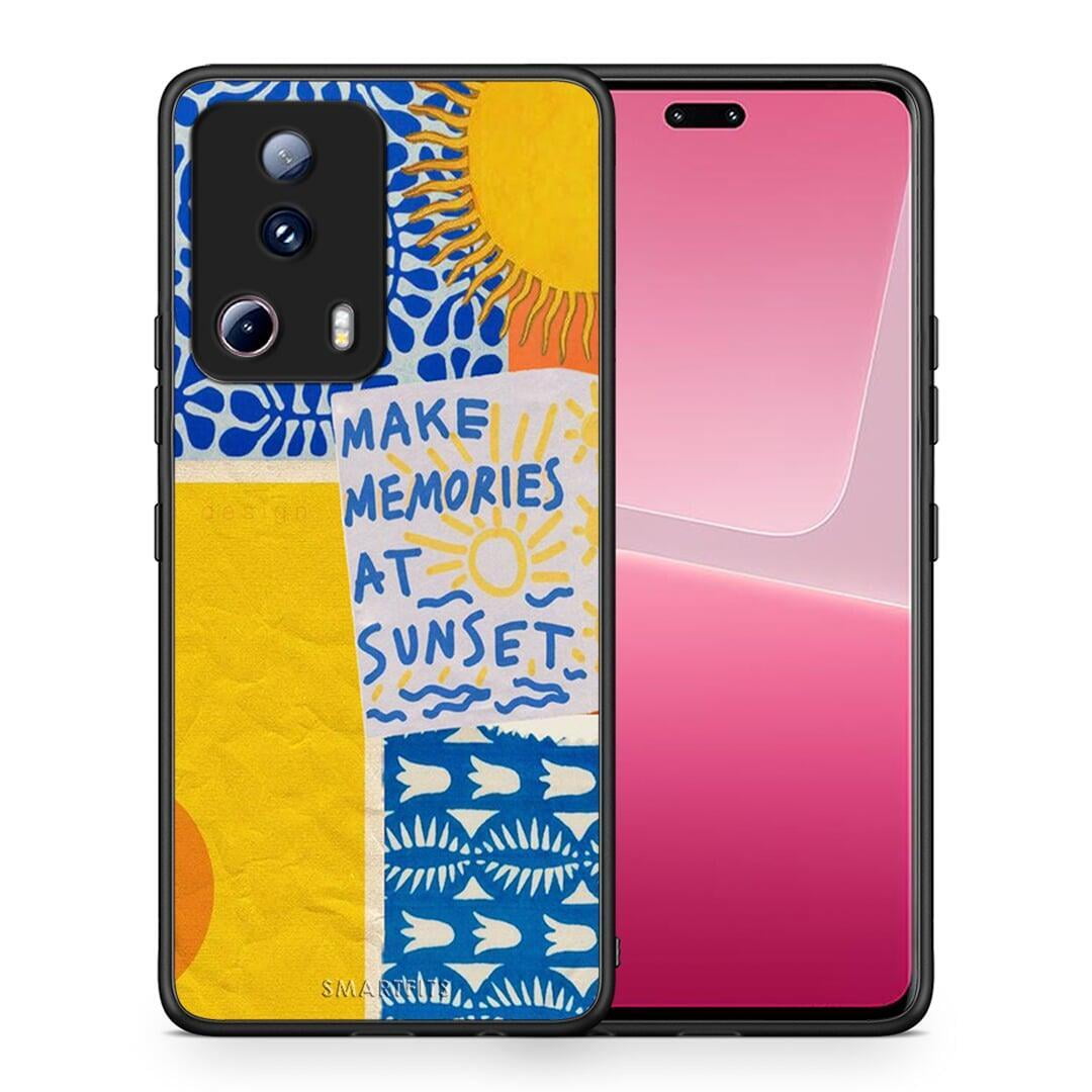 Θήκη Xiaomi 13 Lite 5G Sunset Memories από τη Smartfits με σχέδιο στο πίσω μέρος και μαύρο περίβλημα | Xiaomi 13 Lite 5G Sunset Memories Case with Colorful Back and Black Bezels