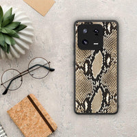 Thumbnail for Θήκη Xiaomi 13 Pro Animal Fashion Snake από τη Smartfits με σχέδιο στο πίσω μέρος και μαύρο περίβλημα | Xiaomi 13 Pro Animal Fashion Snake Case with Colorful Back and Black Bezels