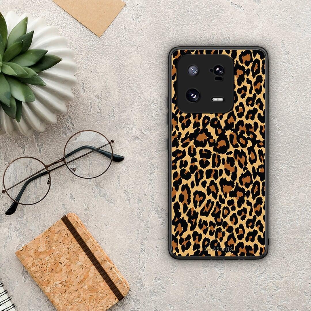 Θήκη Xiaomi 13 Pro Animal Leopard από τη Smartfits με σχέδιο στο πίσω μέρος και μαύρο περίβλημα | Xiaomi 13 Pro Animal Leopard Case with Colorful Back and Black Bezels