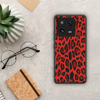 Thumbnail for Θήκη Xiaomi 13 Animal Red Leopard από τη Smartfits με σχέδιο στο πίσω μέρος και μαύρο περίβλημα | Xiaomi 13 Animal Red Leopard Case with Colorful Back and Black Bezels