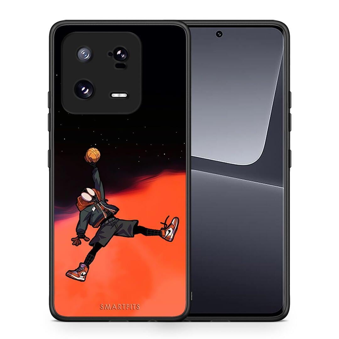 Θήκη Xiaomi 13 Pro Basketball Hero από τη Smartfits με σχέδιο στο πίσω μέρος και μαύρο περίβλημα | Xiaomi 13 Pro Basketball Hero Case with Colorful Back and Black Bezels