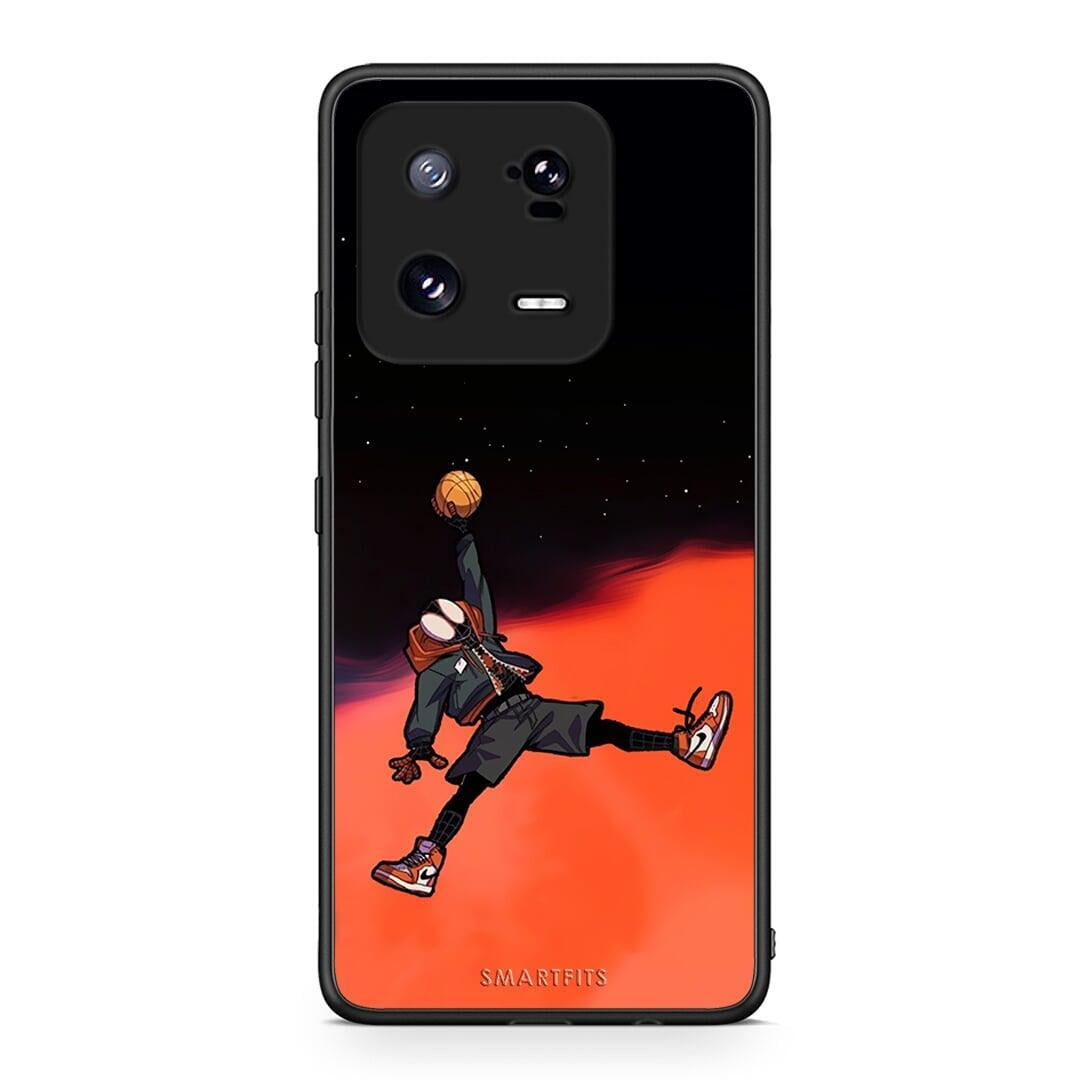 Θήκη Xiaomi 13 Basketball Hero από τη Smartfits με σχέδιο στο πίσω μέρος και μαύρο περίβλημα | Xiaomi 13 Basketball Hero Case with Colorful Back and Black Bezels