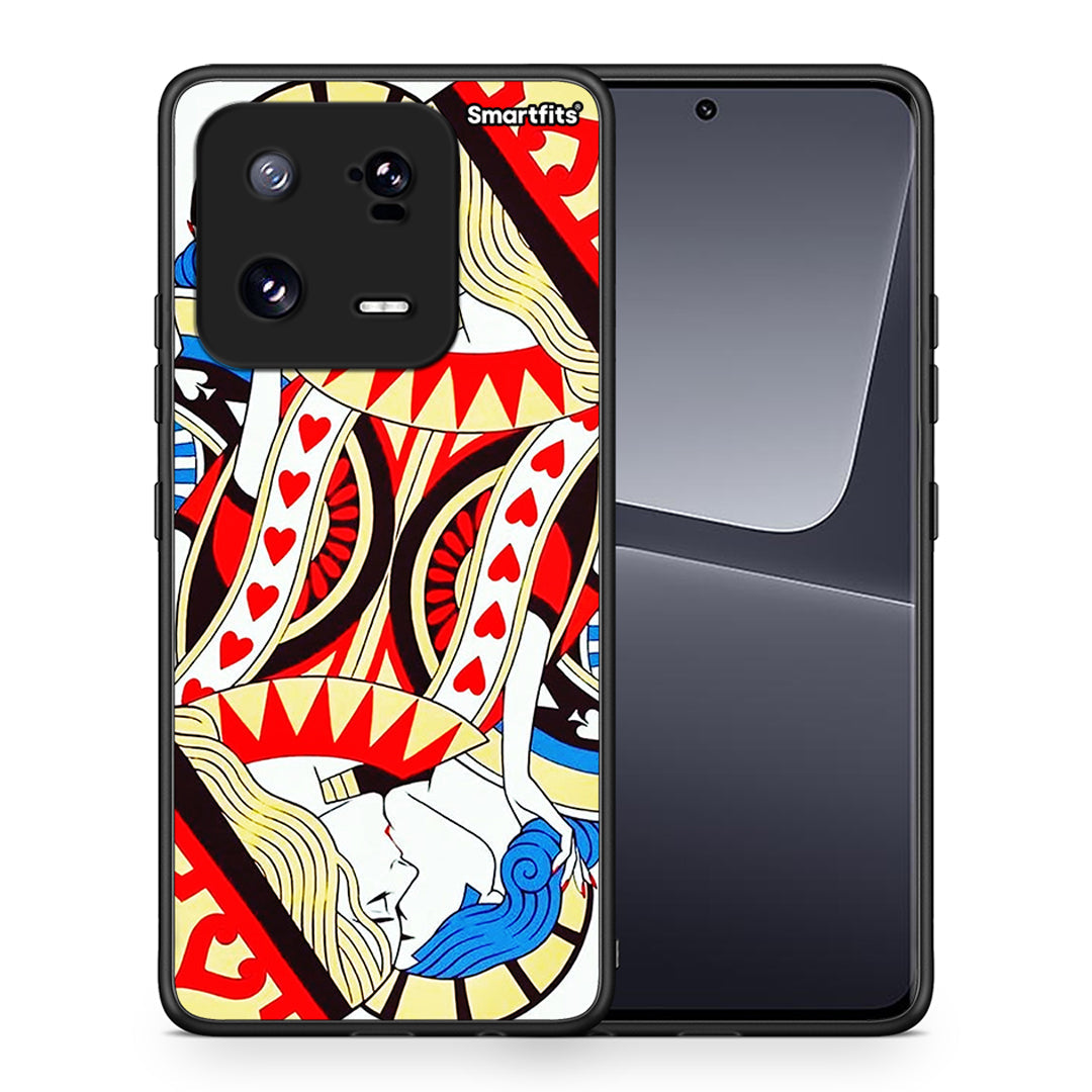 Θήκη Xiaomi 13 Card Love από τη Smartfits με σχέδιο στο πίσω μέρος και μαύρο περίβλημα | Xiaomi 13 Card Love Case with Colorful Back and Black Bezels