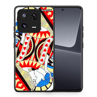 Thumbnail for Θήκη Xiaomi 13 Card Love από τη Smartfits με σχέδιο στο πίσω μέρος και μαύρο περίβλημα | Xiaomi 13 Card Love Case with Colorful Back and Black Bezels