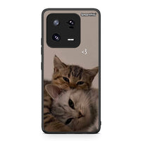 Thumbnail for Θήκη Xiaomi 13 Cats In Love από τη Smartfits με σχέδιο στο πίσω μέρος και μαύρο περίβλημα | Xiaomi 13 Cats In Love Case with Colorful Back and Black Bezels