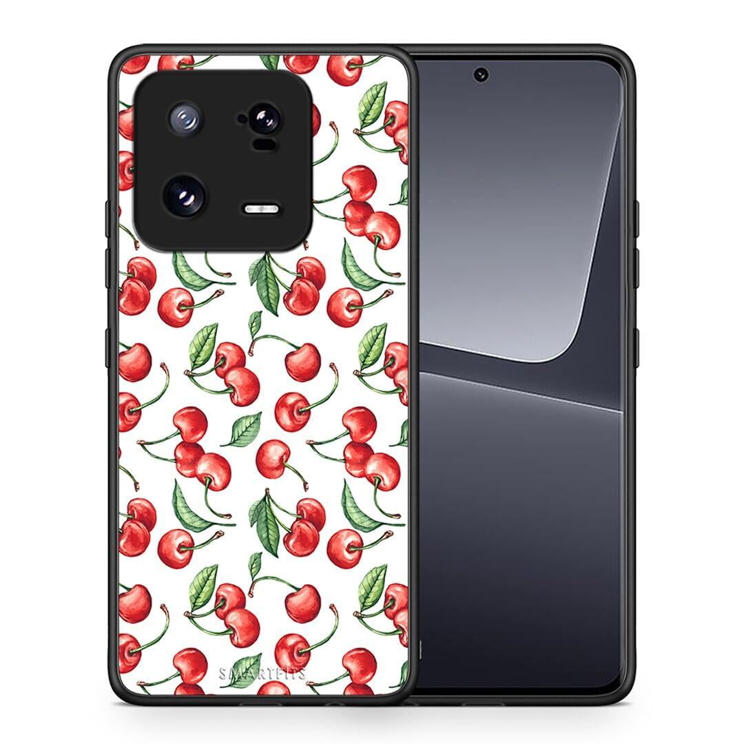 Θήκη Xiaomi 13 Pro Cherry Summer από τη Smartfits με σχέδιο στο πίσω μέρος και μαύρο περίβλημα | Xiaomi 13 Pro Cherry Summer Case with Colorful Back and Black Bezels