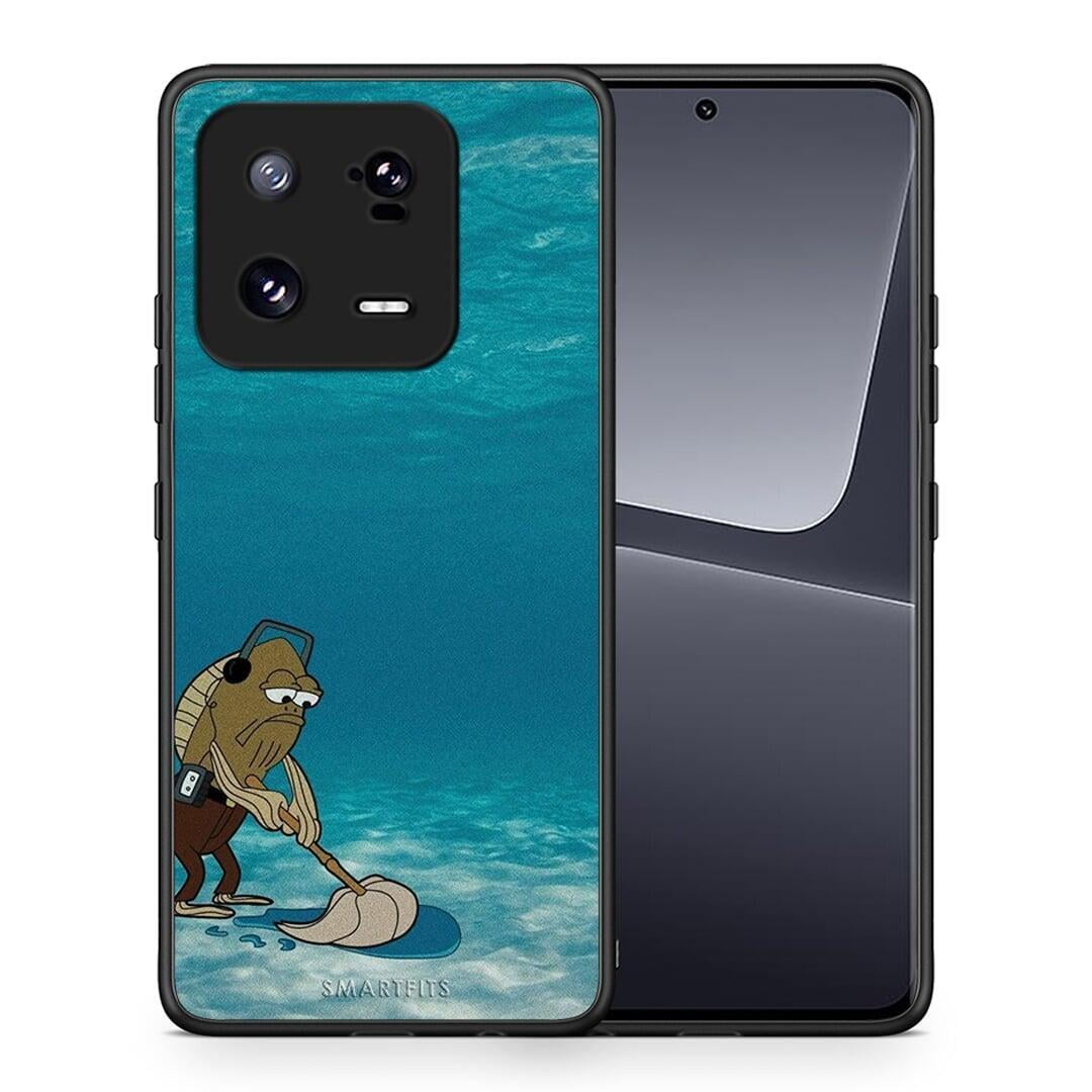 Θήκη Xiaomi 13 Clean The Ocean από τη Smartfits με σχέδιο στο πίσω μέρος και μαύρο περίβλημα | Xiaomi 13 Clean The Ocean Case with Colorful Back and Black Bezels