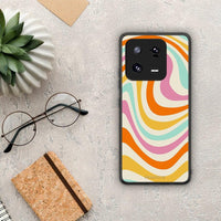 Thumbnail for Θήκη Xiaomi 13 Pro Colourful Waves από τη Smartfits με σχέδιο στο πίσω μέρος και μαύρο περίβλημα | Xiaomi 13 Pro Colourful Waves Case with Colorful Back and Black Bezels
