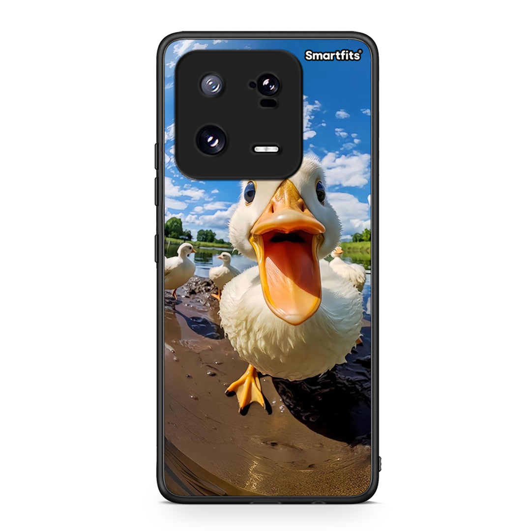 Θήκη Xiaomi 13 Duck Face από τη Smartfits με σχέδιο στο πίσω μέρος και μαύρο περίβλημα | Xiaomi 13 Duck Face Case with Colorful Back and Black Bezels