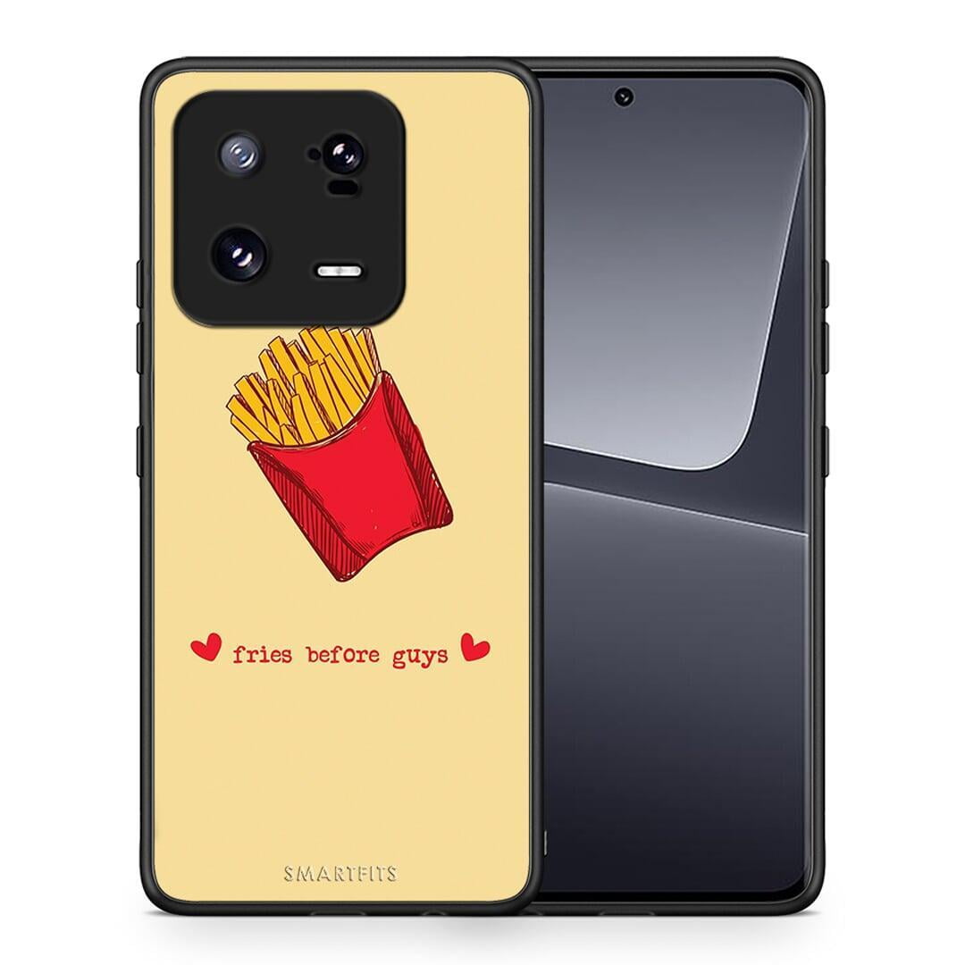 Θήκη Xiaomi 13 Fries Before Guys από τη Smartfits με σχέδιο στο πίσω μέρος και μαύρο περίβλημα | Xiaomi 13 Fries Before Guys Case with Colorful Back and Black Bezels