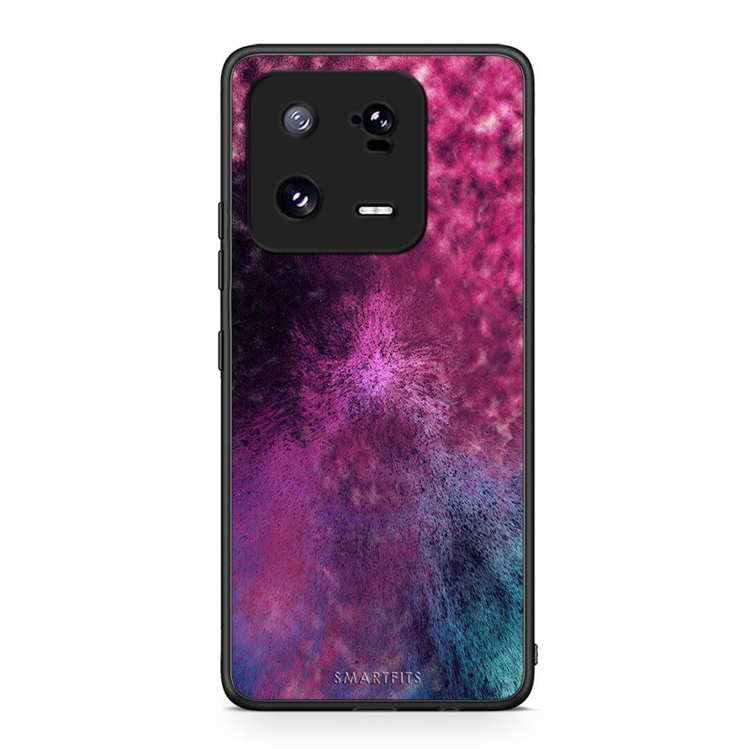 Θήκη Xiaomi 13 Galactic Aurora από τη Smartfits με σχέδιο στο πίσω μέρος και μαύρο περίβλημα | Xiaomi 13 Galactic Aurora Case with Colorful Back and Black Bezels