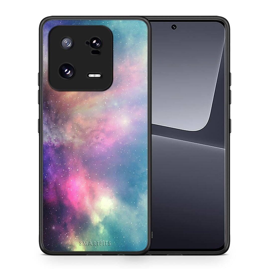 Θήκη Xiaomi 13 Galactic Rainbow από τη Smartfits με σχέδιο στο πίσω μέρος και μαύρο περίβλημα | Xiaomi 13 Galactic Rainbow Case with Colorful Back and Black Bezels