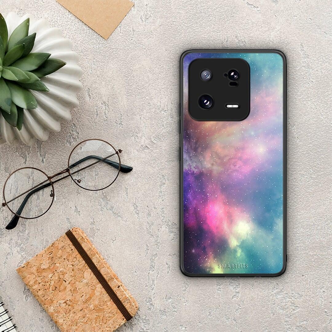 Θήκη Xiaomi 13 Galactic Rainbow από τη Smartfits με σχέδιο στο πίσω μέρος και μαύρο περίβλημα | Xiaomi 13 Galactic Rainbow Case with Colorful Back and Black Bezels