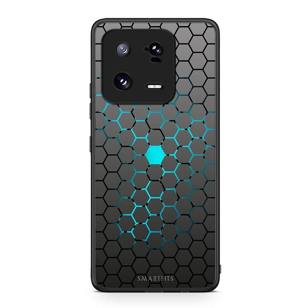 Θήκη Xiaomi 13 Geometric Hexagonal από τη Smartfits με σχέδιο στο πίσω μέρος και μαύρο περίβλημα | Xiaomi 13 Geometric Hexagonal Case with Colorful Back and Black Bezels