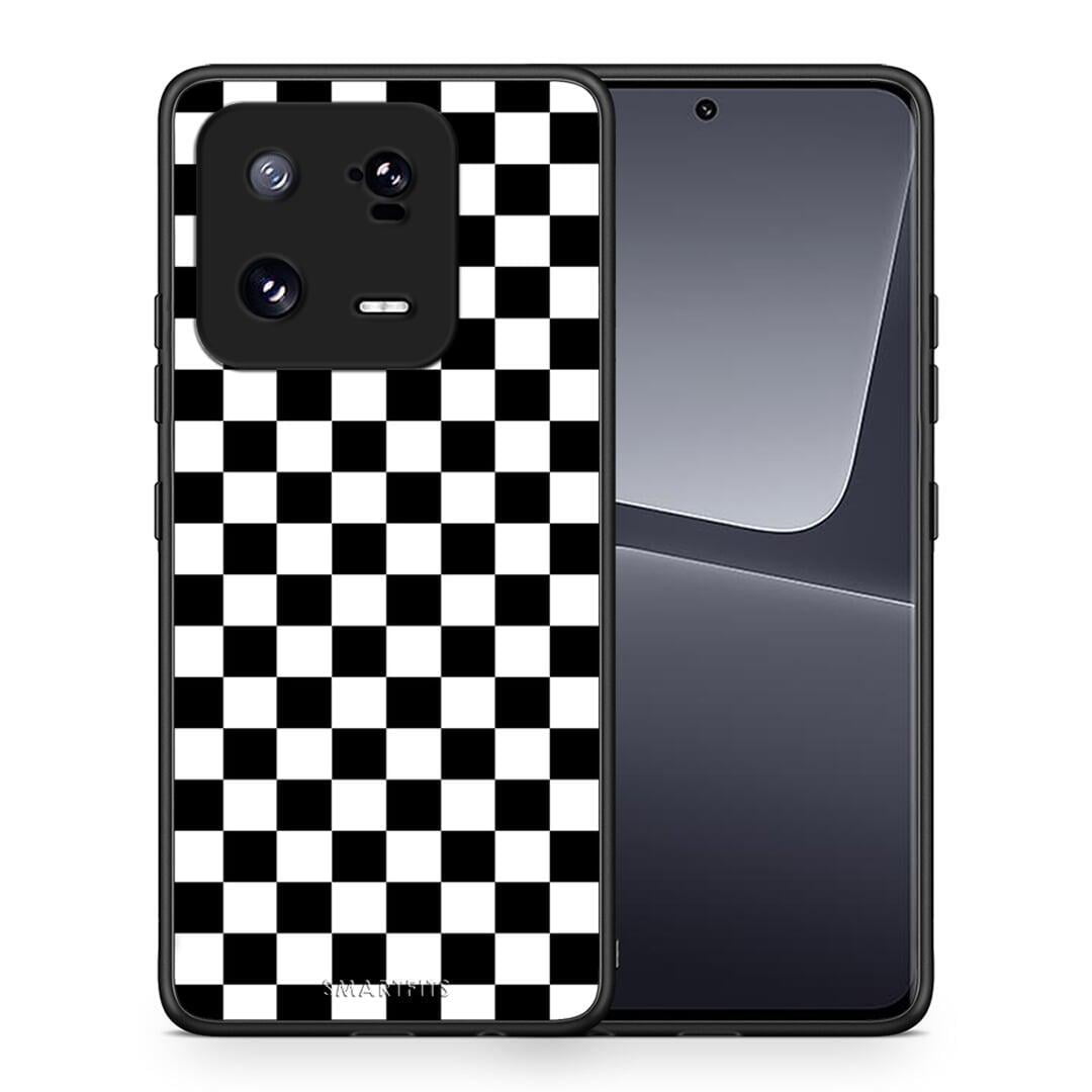 Θήκη Xiaomi 13 Pro Geometric Squares από τη Smartfits με σχέδιο στο πίσω μέρος και μαύρο περίβλημα | Xiaomi 13 Pro Geometric Squares Case with Colorful Back and Black Bezels
