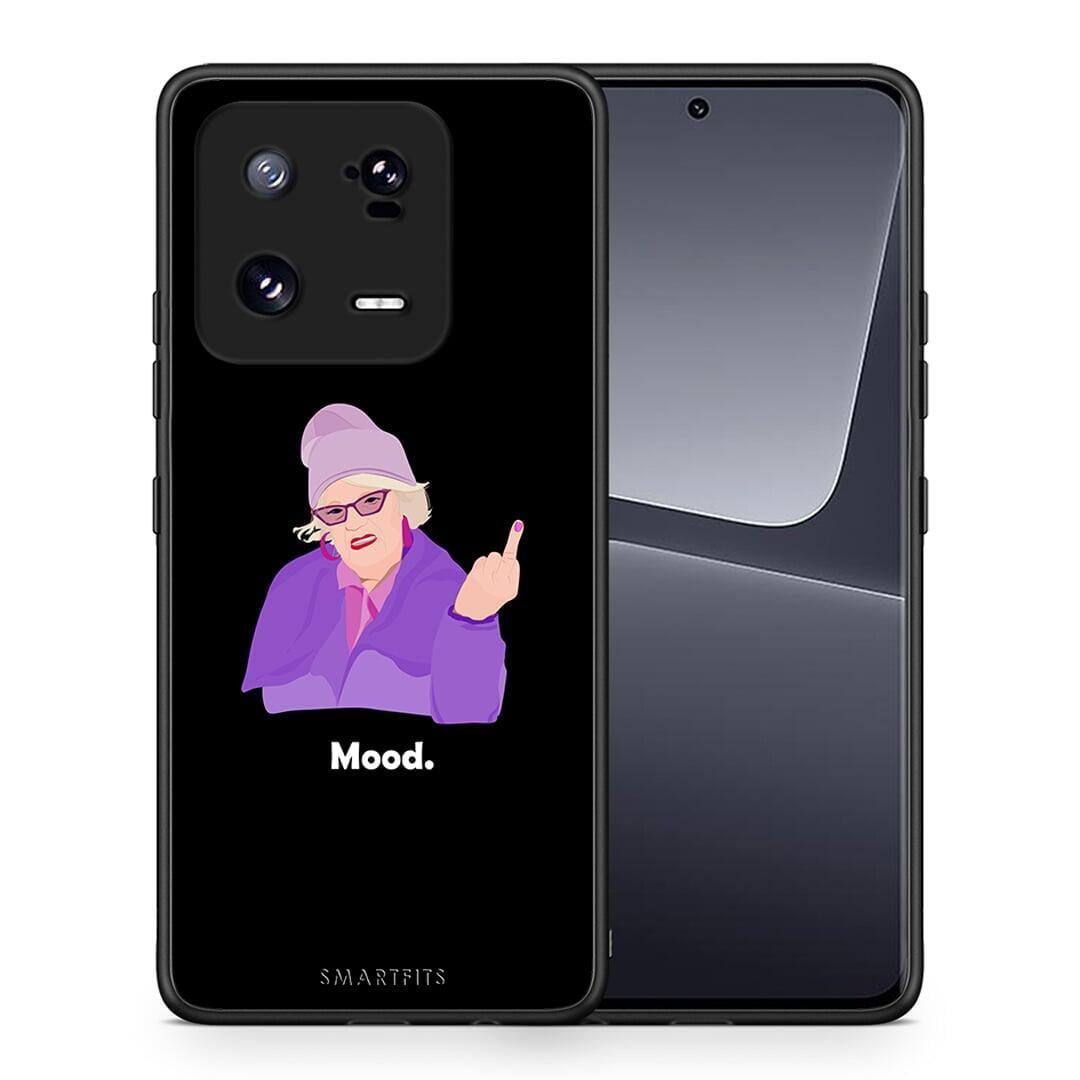 Θήκη Xiaomi 13 Grandma Mood Black από τη Smartfits με σχέδιο στο πίσω μέρος και μαύρο περίβλημα | Xiaomi 13 Grandma Mood Black Case with Colorful Back and Black Bezels