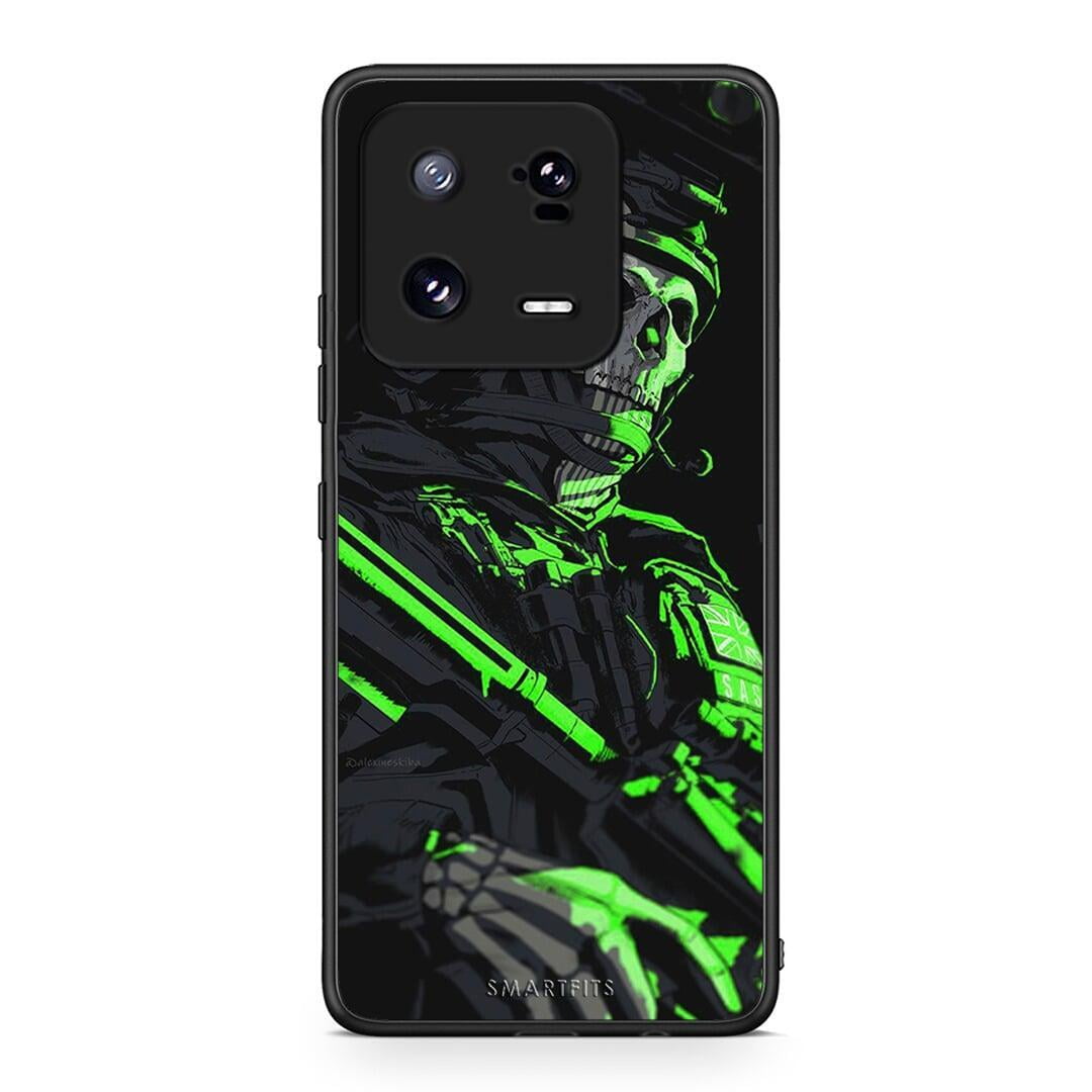 Θήκη Xiaomi 13 Pro Green Soldier από τη Smartfits με σχέδιο στο πίσω μέρος και μαύρο περίβλημα | Xiaomi 13 Pro Green Soldier Case with Colorful Back and Black Bezels