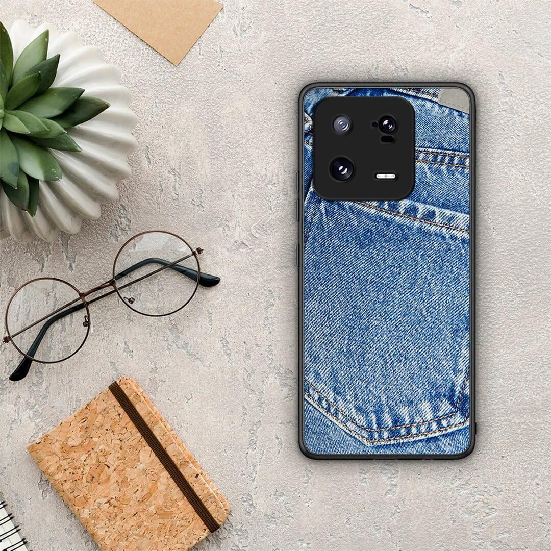 Θήκη Xiaomi 13 Jeans Pocket από τη Smartfits με σχέδιο στο πίσω μέρος και μαύρο περίβλημα | Xiaomi 13 Jeans Pocket Case with Colorful Back and Black Bezels