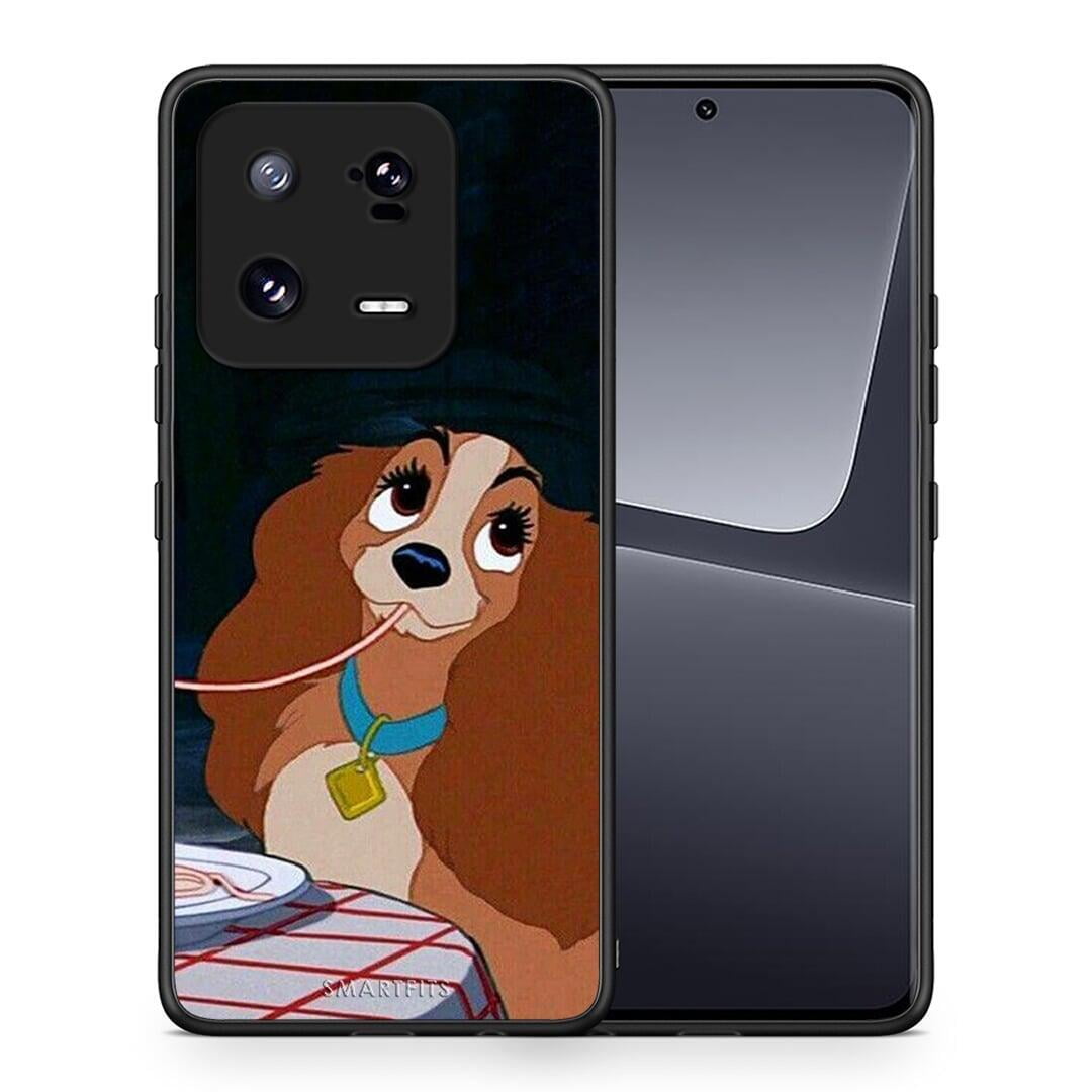 Θήκη Xiaomi 13 Pro Lady And Tramp 2 από τη Smartfits με σχέδιο στο πίσω μέρος και μαύρο περίβλημα | Xiaomi 13 Pro Lady And Tramp 2 Case with Colorful Back and Black Bezels