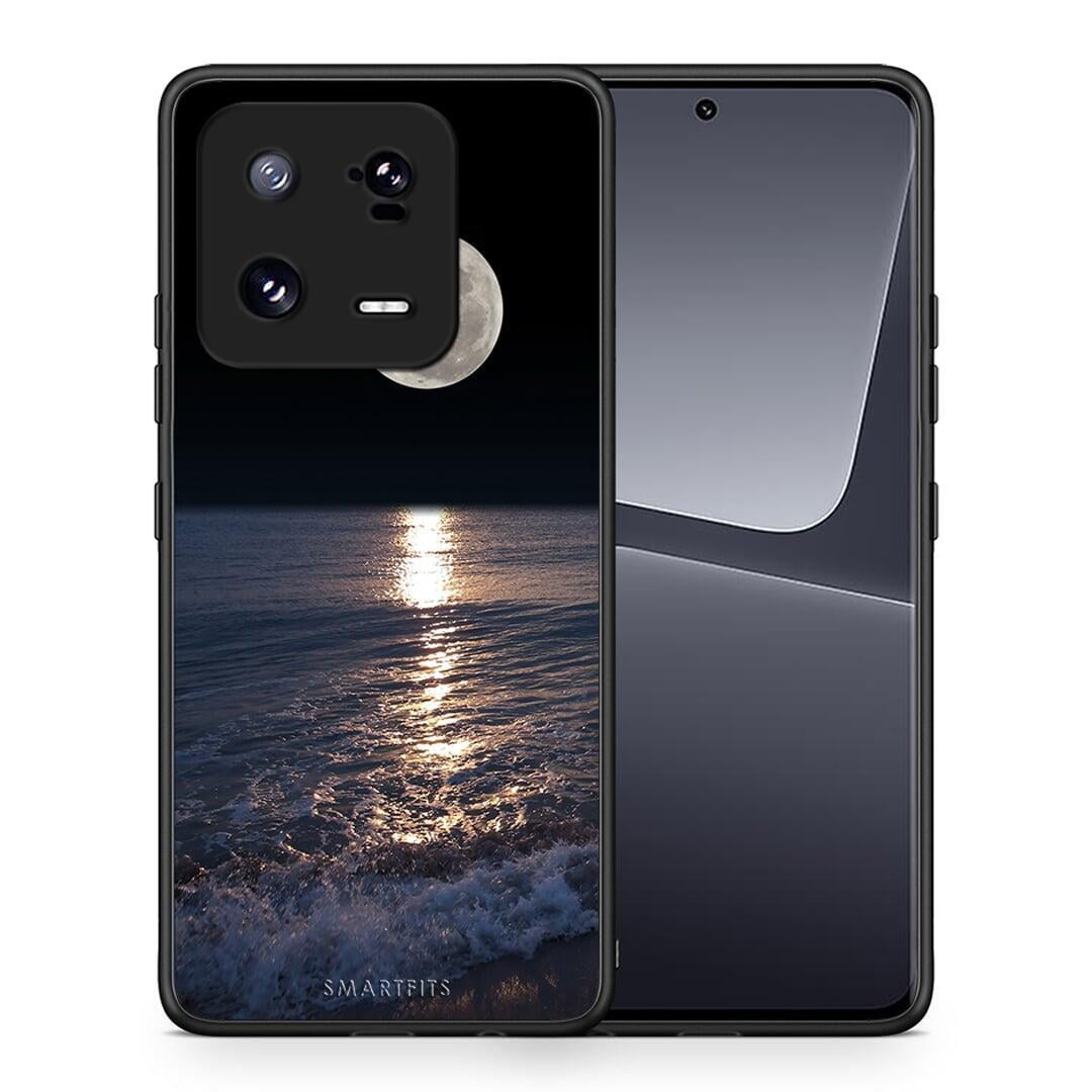 Θήκη Xiaomi 13 Landscape Moon από τη Smartfits με σχέδιο στο πίσω μέρος και μαύρο περίβλημα | Xiaomi 13 Landscape Moon Case with Colorful Back and Black Bezels