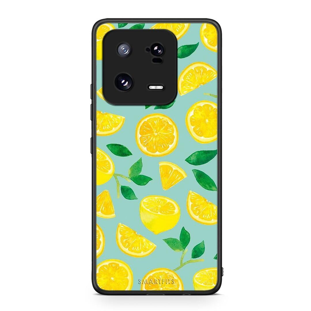 Θήκη Xiaomi 13 Lemons από τη Smartfits με σχέδιο στο πίσω μέρος και μαύρο περίβλημα | Xiaomi 13 Lemons Case with Colorful Back and Black Bezels