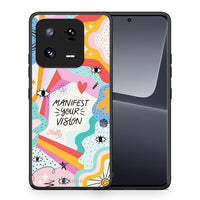Thumbnail for Θήκη Xiaomi 13 Pro Manifest Your Vision από τη Smartfits με σχέδιο στο πίσω μέρος και μαύρο περίβλημα | Xiaomi 13 Pro Manifest Your Vision Case with Colorful Back and Black Bezels
