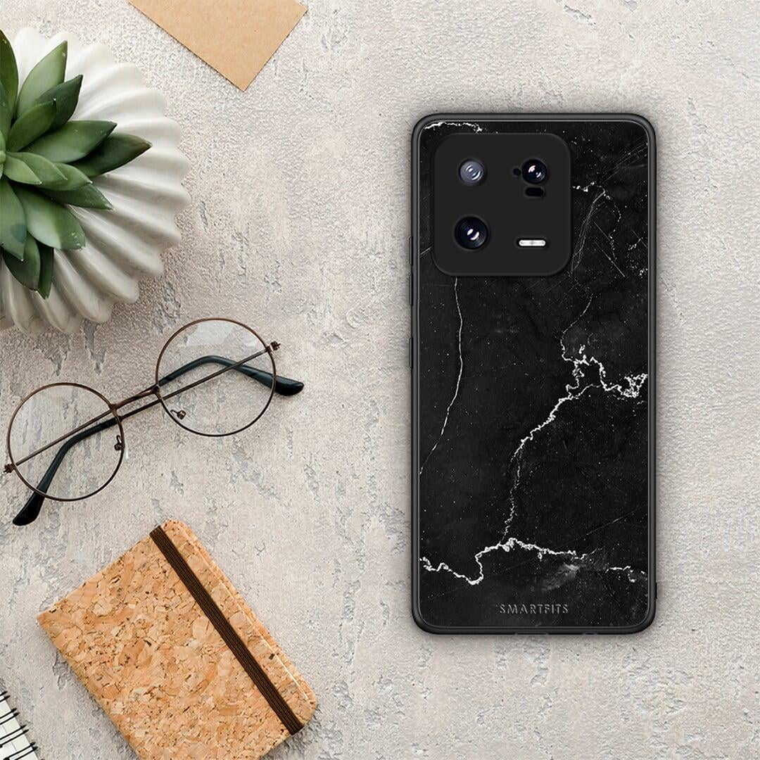 Θήκη Xiaomi 13 Marble Black από τη Smartfits με σχέδιο στο πίσω μέρος και μαύρο περίβλημα | Xiaomi 13 Marble Black Case with Colorful Back and Black Bezels