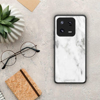 Thumbnail for Θήκη Xiaomi 13 Marble White από τη Smartfits με σχέδιο στο πίσω μέρος και μαύρο περίβλημα | Xiaomi 13 Marble White Case with Colorful Back and Black Bezels