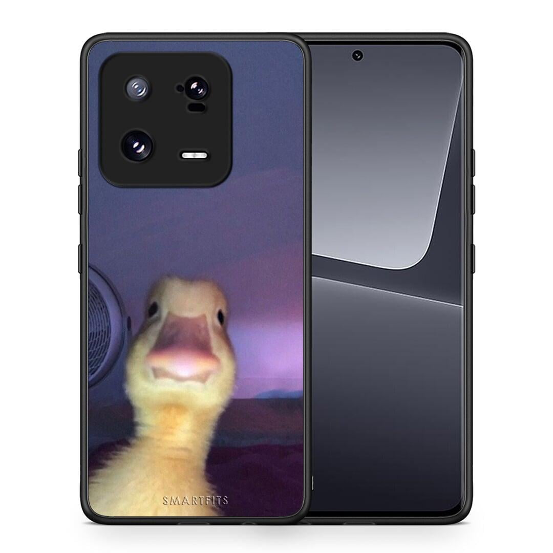 Θήκη Xiaomi 13 Meme Duck από τη Smartfits με σχέδιο στο πίσω μέρος και μαύρο περίβλημα | Xiaomi 13 Meme Duck Case with Colorful Back and Black Bezels
